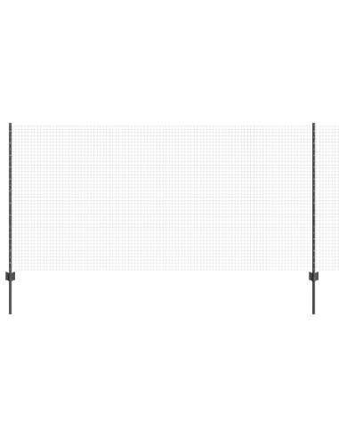 Recinzione con Posto Grigio 1,2 x 50 m Acciaio e PVC