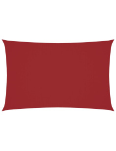 Parasole a Vela Oxford Rettangolare 2,5x5 m Rosso 2