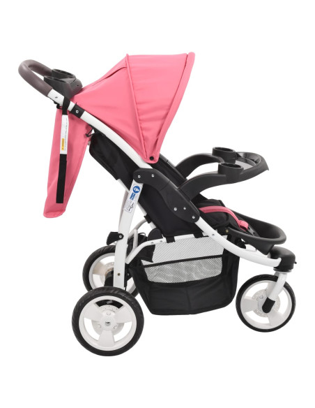 Passeggino a 3 Ruote Rosa e Nero