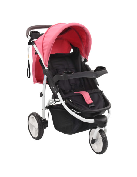 Passeggino a 3 Ruote Rosa e Nero