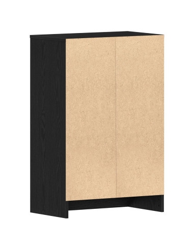 Mobile per scarpe Rovere Nero 60 x 35 x 92 cm Legno multistrato