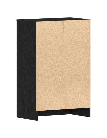 Mobile per scarpe Rovere Nero 60 x 35 x 92 cm Legno multistrato