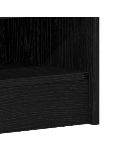 Mobile per scarpe Rovere Nero 60 x 35 x 92 cm Legno multistrato