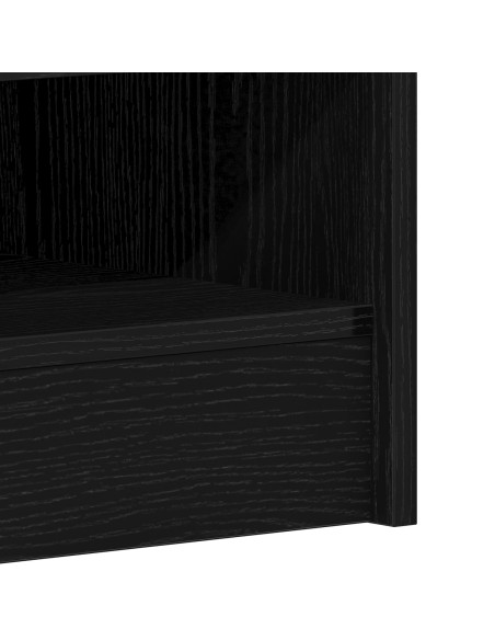 Mobile per scarpe  Nero Rovere 60x35x92 cm in legno ingegnerizzato