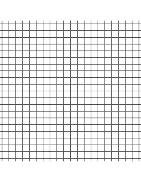 Recinzione in Filo Saldato  con 13 Pali Flangiati Grigio 0.6x50 m in Acciaio