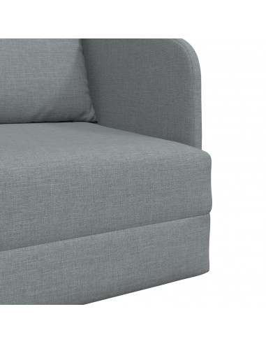 Divano Letto a Pavimento 2-in-1 Grigio Chiaro 65x80x83 cm Tessuto