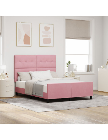 Struttura del letto  Rosa 140x200 cm Velluto