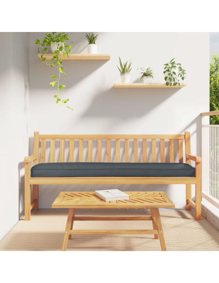 Cuscini per Panchina  2 pcs Antracite 180x40x8 cm Tessuto Oxford