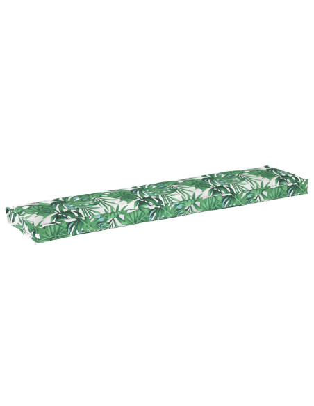 Cuscini per Pallet  per Panchina 2 pcs Motivo a Foglia 180x40x8 cm Tessuto Oxford