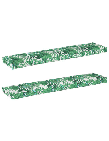 Set di Cuscini per Pallet 2 pcs Motivo Foglia 180 x 40 x 8 cm