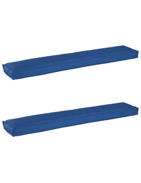 Cuscini per pallet  per panca 2 pezzi blu reale 200x40x8 cm tessuto Oxford