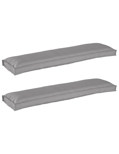 Set di Cuscini per Pallet 2 pcs Grigio 150 x 40 x 8 cm