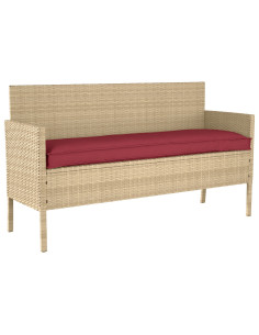 Set di Cuscini per Pallet 2 pcs Rosso Vino 150 x 40 x 8 cm 2