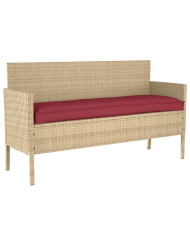 Set di Cuscini per Pallet 2 pcs Rosso Vino 150 x 40 x 8 cm