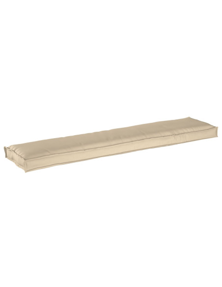 Cuscino da Esterno Set di 2 Beige Poliestere 180 cm x 40 cm