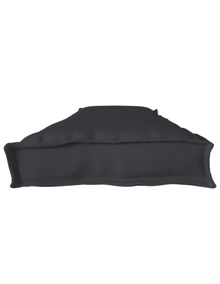 Cuscino da Esterno Set di 2 Nero Poliestere 40 x 180 cm Cuscini