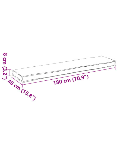 Cuscino da Esterno Set di 2 Nero Poliestere 40 x 180 cm Cuscini
