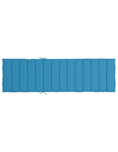 Cuscino per Lettino Blu 200x50x3 cm in Tessuto Oxford