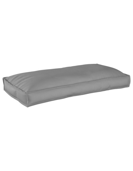 Cuscino per Pallet da Sedere/Schienale Grigio 120x60x12 cm Tessuto Oxford