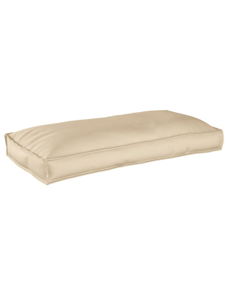 Cuscino per pallet per seduta/schienale beige 120x60x12 cm in tessuto Oxford