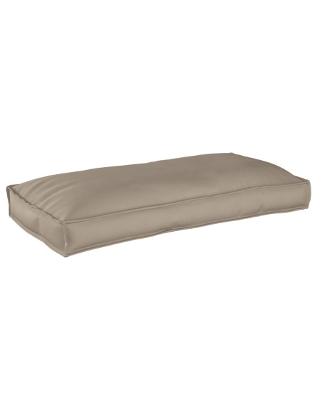 Cuscino per pallet per sedia/schienale Tortora 120x60x12 cm Tessuto Oxford