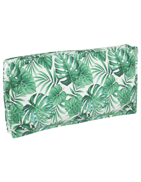 Cuscino da pallet  per Seduta/Schienale Motivo a Foglia 120x60x12 cm Tessuto Oxford