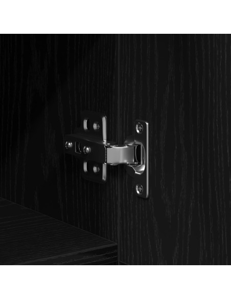 Mobile contenitore Nero Rovere 100x36x60 cm in legno ingegnerizzato