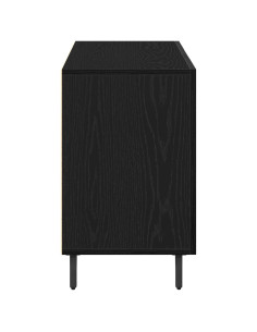 Credenza Rovere Nero 100 x 36 x 60 cm Legno multistrato 2