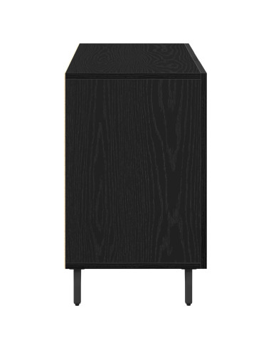 Credenza Rovere Nero 100 x 36 x 60 cm Legno multistrato