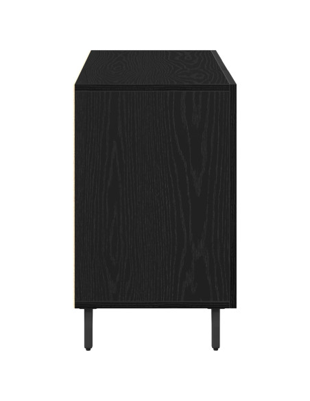 Mobile contenitore Nero Rovere 100x36x60 cm in legno ingegnerizzato
