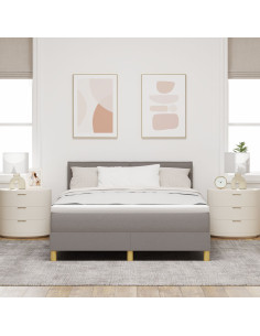 Letto a molle con materasso Talpa 140 x 190 cm Tessuto 2