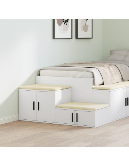 Armadio di stoccaggio  Bianco 127x41x40 cm in legno ingegnerizzato