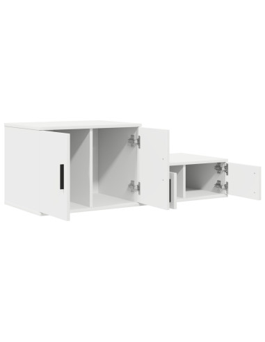Armadio 2 pcs Bianco 127 x 41 x 40 cm Legno multistrato