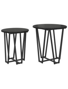 Set tavolini 2 pcs Rovere Nero