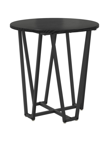 Set di Tavolini  di 2 - Rovere nero MDF e metallo