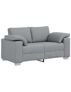 Divano 3 pcs Grigio chiaro 219 x 80 x 82 cm Tessuto misto lino