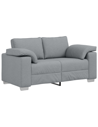 Divano 3 pcs Grigio chiaro 219 x 80 x 82 cm Tessuto misto lino