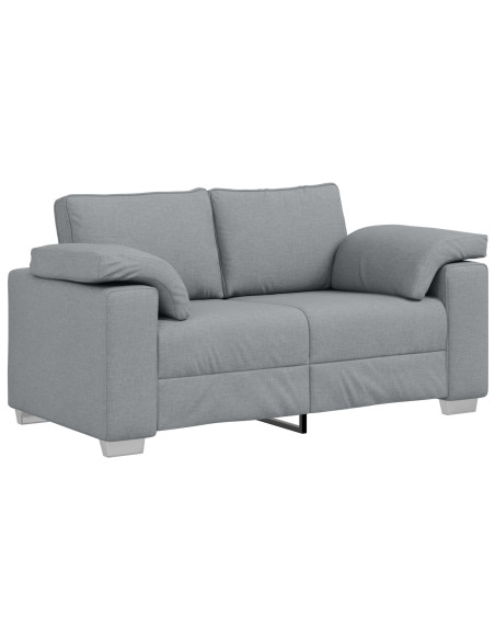 Divano 3 pcs Grigio chiaro 219 x 80 x 82 cm Tessuto misto lino