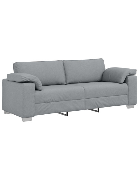 Set Divano 3 Pezzi con Cuscini Grigi Chiari