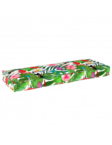 Cuscino per panca  Giungla tropicale 120x40x8 cm tessuto Oxford