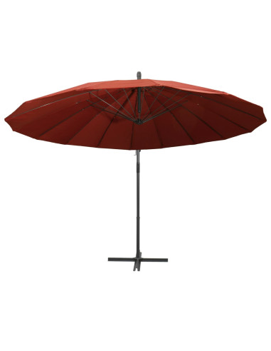 Ombrellone a Sbalzo Terracotta 3 m Palo in Alluminio