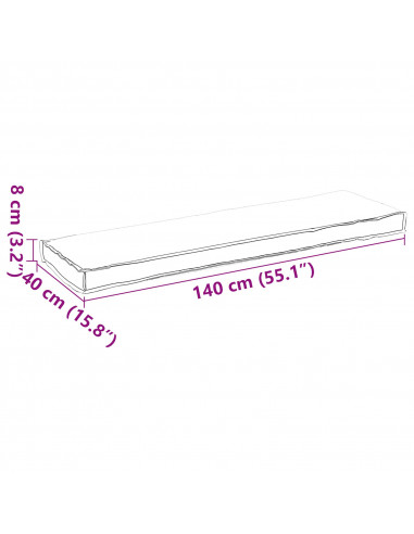 Cuscino Esterno  Tortora Poliestere 140 cm di lunghezza Durevole