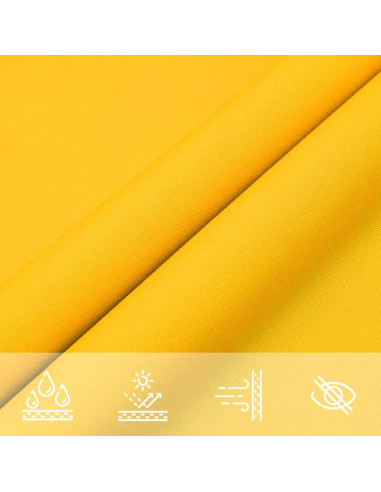 Parasole a Vela Oxford Rettangolare 2x2,5 m Giallo