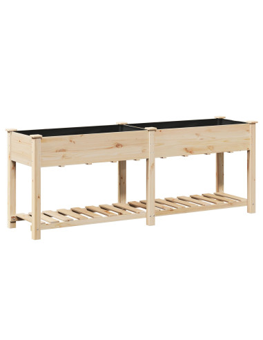 Vaso da giardino con lo scaffale Beige 203 x 53 x 76,5 cm