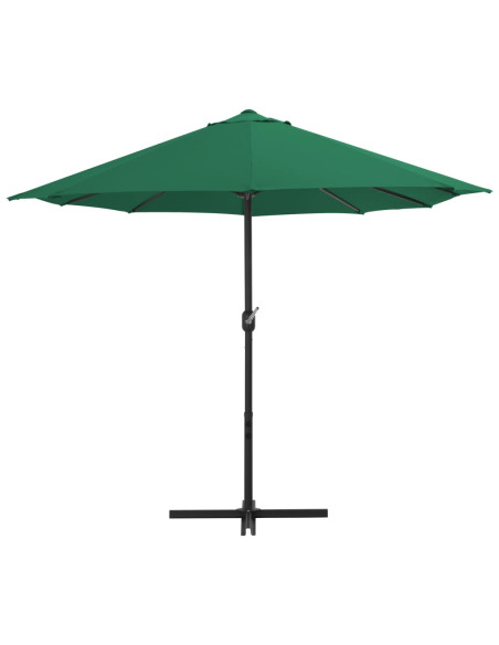 Ombrellone da Esterni con Palo in Alluminio 460x270 cm Verde