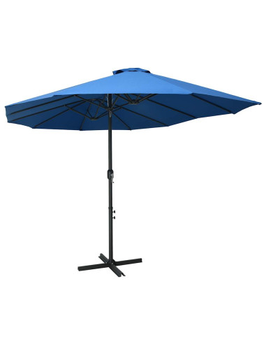 Ombrellone da Esterni Palo in Alluminio 460x270cm Blu