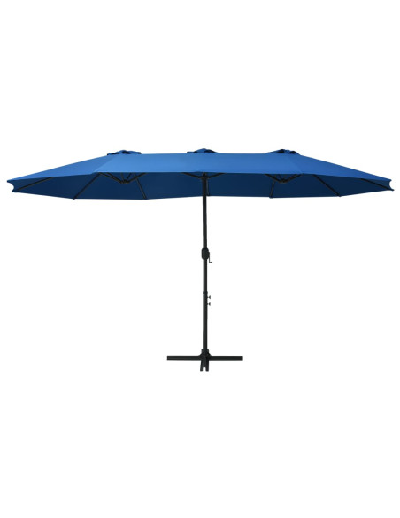 Ombrellone da Esterni Palo in Alluminio 460x270cm Blu