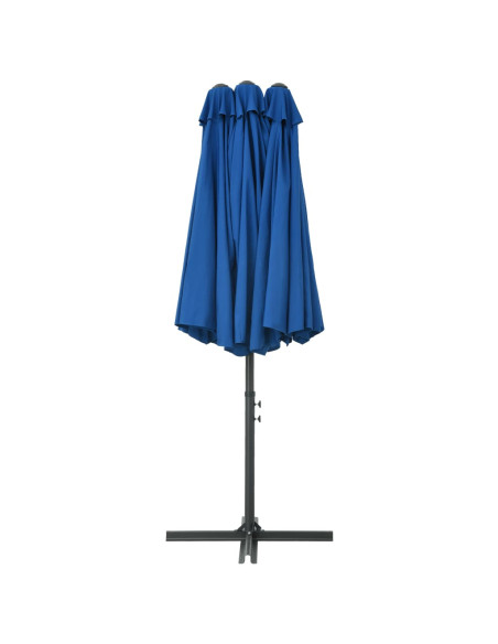 Ombrellone da Esterni Palo in Alluminio 460x270cm Blu