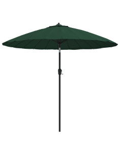 Ombrellone da Esterni con Palo in Alluminio 270 cm Verde 2