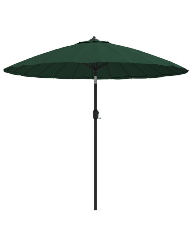 Ombrellone da Esterni con Palo in Alluminio 270 cm Verde